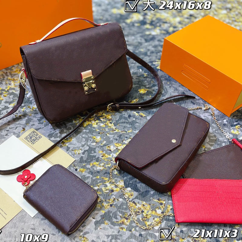 Wholesale Women Bag High Quality Handbag Shoulder Crossbody Bags Clutch Purse Wallet Printed Letter Pattern One Price Three Piece Package, Three piece bag 11
Wholesale Women Bag High Quality Handbag Shoulder Crossbody Bags Clutch Purse Wallet Printed Letter Pattern One Price Three Piece Package, Three piece bag 11