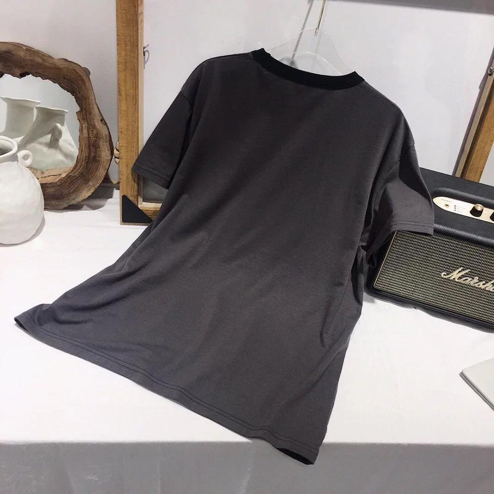 Women Letter Graffiti Print T-Shirt O-neck Summer T-shirt 210306