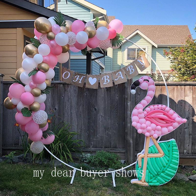 Party Decoration Single Hoop Wedding Arch Christmas Backdrop Wrought Iron Ring Flowers Balloon Decorations Event Flower Stand