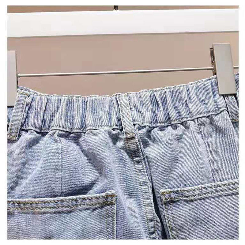Spring jeans net red Torre jeans ladies loose nine elastic waist toe Harem pants large jeans S-5XL 210302