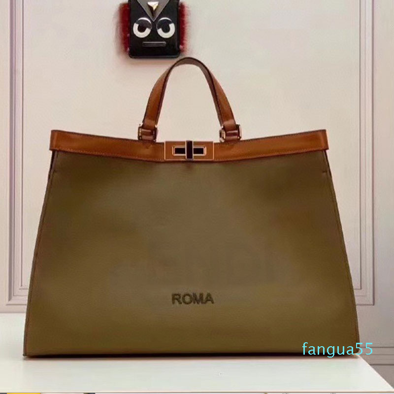 Quality Large Tote Bag Women Dark Green Canvas Hand Bag Medium Handbag With Interior Pocket And Signature Twist Lock, Brown
Quality Large Tote Bag Women Dark Green Canvas Hand Bag Medium Handbag With Interior Pocket And Signature Twist Lock, Brown