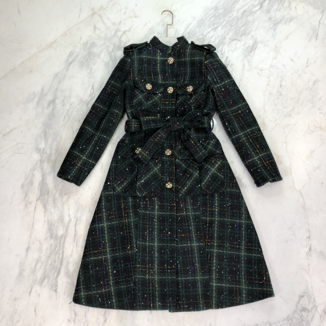 2021 Autumn Green Plaid Long Women' Coats Designer Lapel Neck Long Sleeves Tweed Coats Womens 92505, As shown
2021 Autumn Green Plaid Long Women' Coats Designer Lapel Neck Long Sleeves Tweed Coats Womens 92505, As shown
