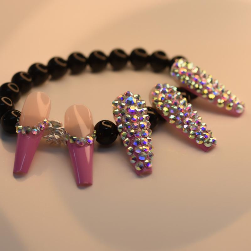 False Nails Diamond Rhinestone Full Cover Coffin Extra Long Fingernail Tips Gel X Art With Design Supplying Manicure IMABC, L5809
False Nails Diamond Rhinestone Full Cover Coffin Extra Long Fingernail Tips Gel X Art With Design Supplying Manicure IMABC, L5809