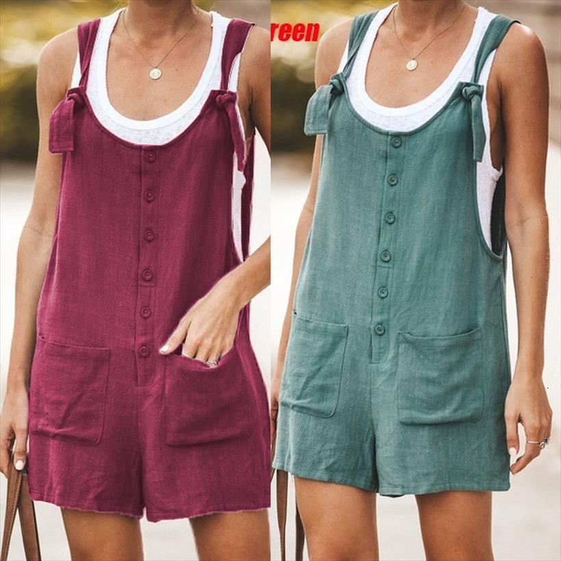 summer urban casual loose sleeveless women rompers solid button pocket suspenders bib short pants wide leg playsuits overalls, Black;white
summer urban casual loose sleeveless women rompers solid button pocket suspenders bib short pants wide leg playsuits overalls, Black;white