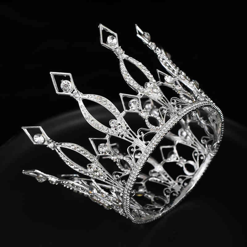 Wedding Hair Jewelry Accessories European Golden King Crown Bride Whole Circle Noble Performance Decoration Studio Shooting