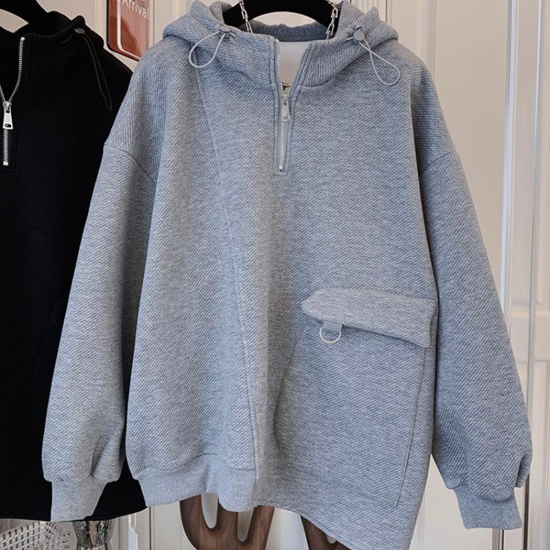 Women' Hoodies & Sweatshirts DUOFAN Women Hooded Fashionable Big Pocket Loose Zipper Outwear Fleece Velvet Thickening Plush Sweatshirt Fema, Black
Women' Hoodies & Sweatshirts DUOFAN Women Hooded Fashionable Big Pocket Loose Zipper Outwear Fleece Velvet Thickening Plush Sweatshirt Fema, Black