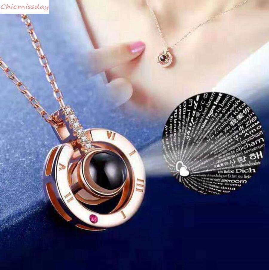 100 languages I love you Projection Necklace 28 Styles Romantic Love Memory Wedding Pendant Necklace Party Favor
100 languages I love you Projection Necklace 28 Styles Romantic Love Memory Wedding Pendant Necklace Party Favor