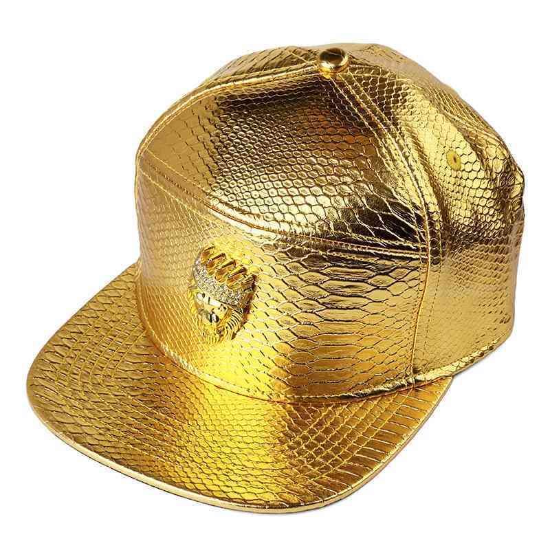 Fashion-New Luxury Mens Hip Hop Golden Rhintone Lion Head Baseball Caps PU Leather Casual Unisex sun Hats Gold/Black Snapback, Blue;gray
Fashion-New Luxury Mens Hip Hop Golden Rhintone Lion Head Baseball Caps PU Leather Casual Unisex sun Hats Gold/Black Snapback, Blue;gray
