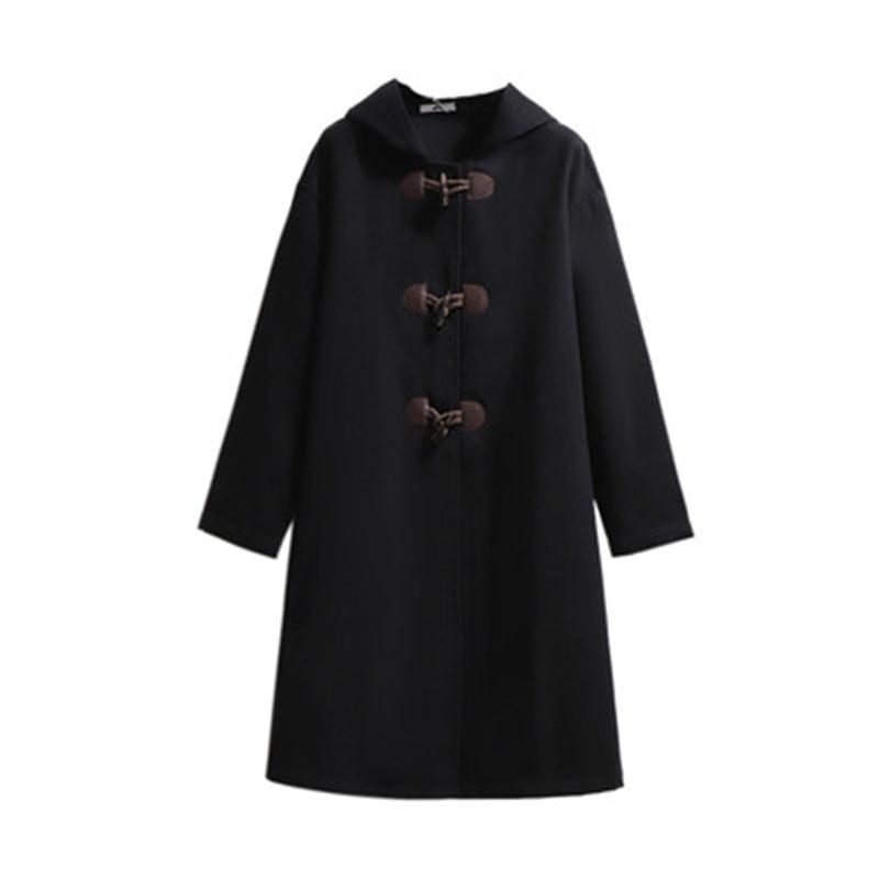 Women's Wool & Blends 2021 Autumn Winter Woolen Coats Loose Plus Size Female Overcoats Horn Button Warm OL Trendy Lady Long Hooded, Black
Women's Wool & Blends 2021 Autumn Winter Woolen Coats Loose Plus Size Female Overcoats Horn Button Warm OL Trendy Lady Long Hooded, Black