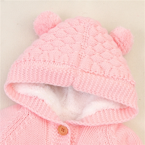 Baby Rompers Knitted Infant Boys Girls Jumpsuits Autumn Winter Soft Warm Thick Newborn Bebes Fleece Overalls 0-24M H0820