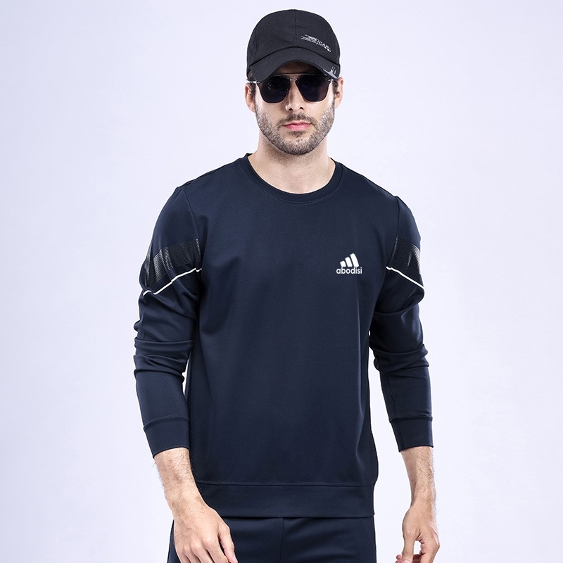 Autumn and winter new men's leisure fat man large fashion sports round neck sweater T-shirt, Black
Autumn and winter new men's leisure fat man large fashion sports round neck sweater T-shirt, Black