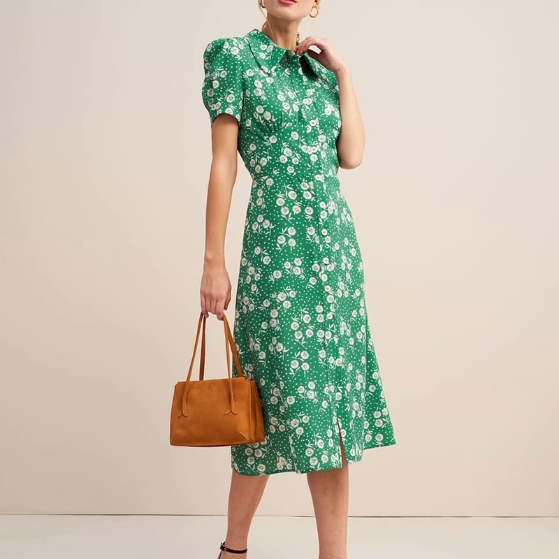 Women Summer Short Sleeve Midi Dress Vintage Print Floral Female Sexy Split Dress Casual Retro Lady Loose Dress Vestido, Black;gray
Women Summer Short Sleeve Midi Dress Vintage Print Floral Female Sexy Split Dress Casual Retro Lady Loose Dress Vestido, Black;gray