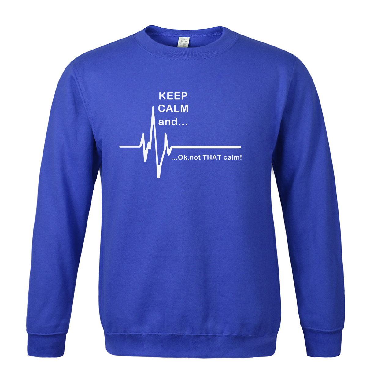 Men's sportswear hoodies men Keep Calm and...Not That Calm Funny EKG Heart Rate print fashion sweatshirt fleece tracksuits 201020