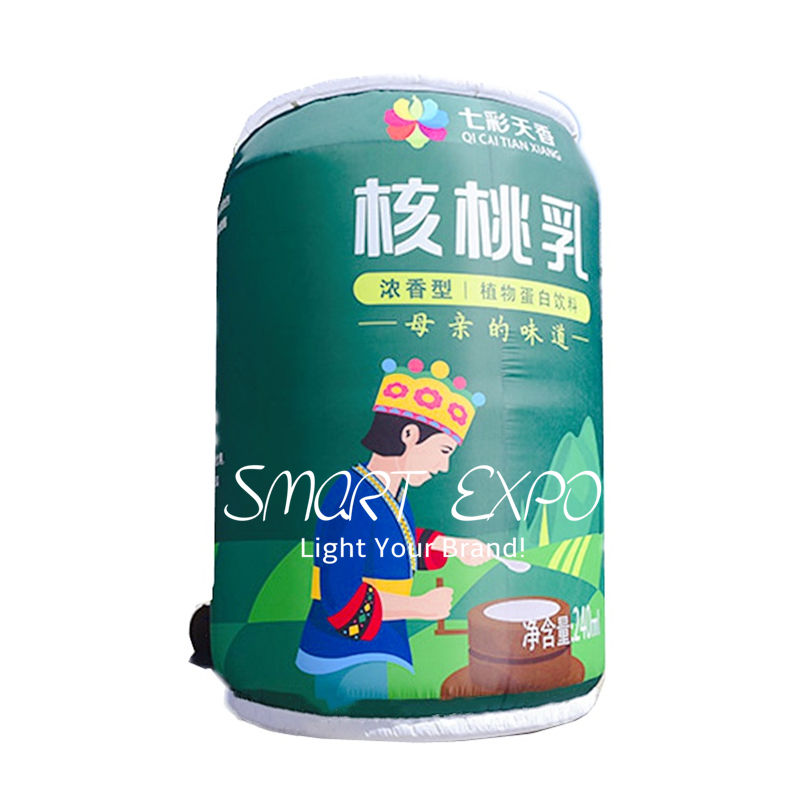 Advertising Inflatable Can Dia1.2x1.7m for Food Beverage Promotion with Custom Artwork Printing and Blower