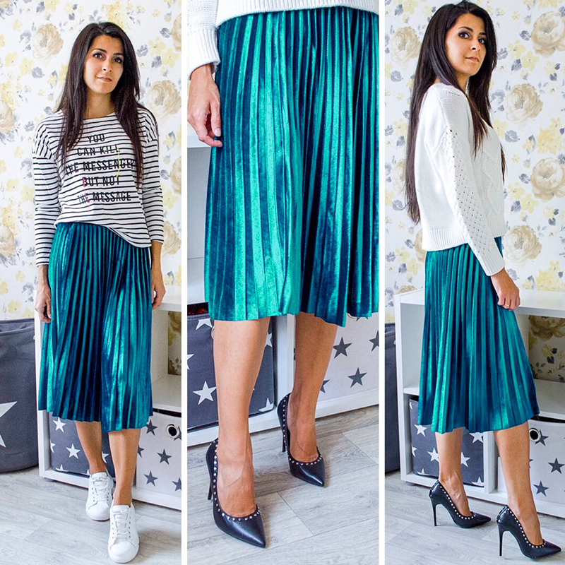 Ladies Vintage Autumn Winter Women Velvet Skirt High Waisted Elegant Sexy Skinny Black Pleated Skirts Female Maxi Skirts Womens 210306