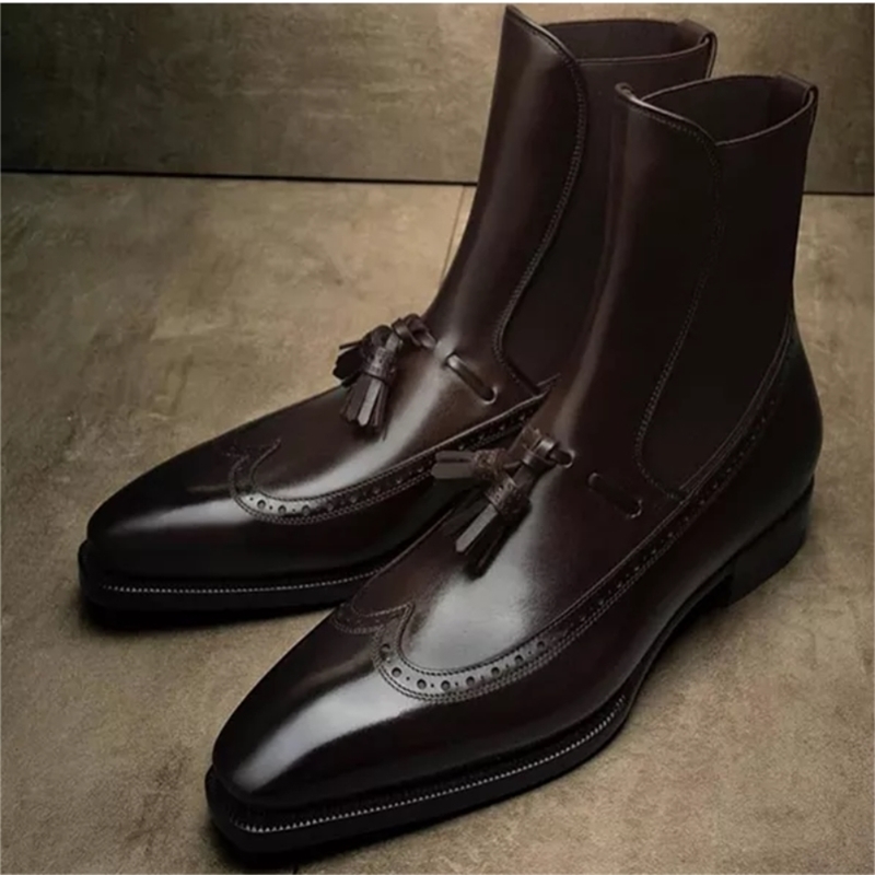 Martin Boots High-top Leather Shoes Pointed Toe British Short Men's Mid-cut Chelsea ZQ0225 210826, Picture color
Martin Boots High-top Leather Shoes Pointed Toe British Short Men's Mid-cut Chelsea ZQ0225 210826, Picture color