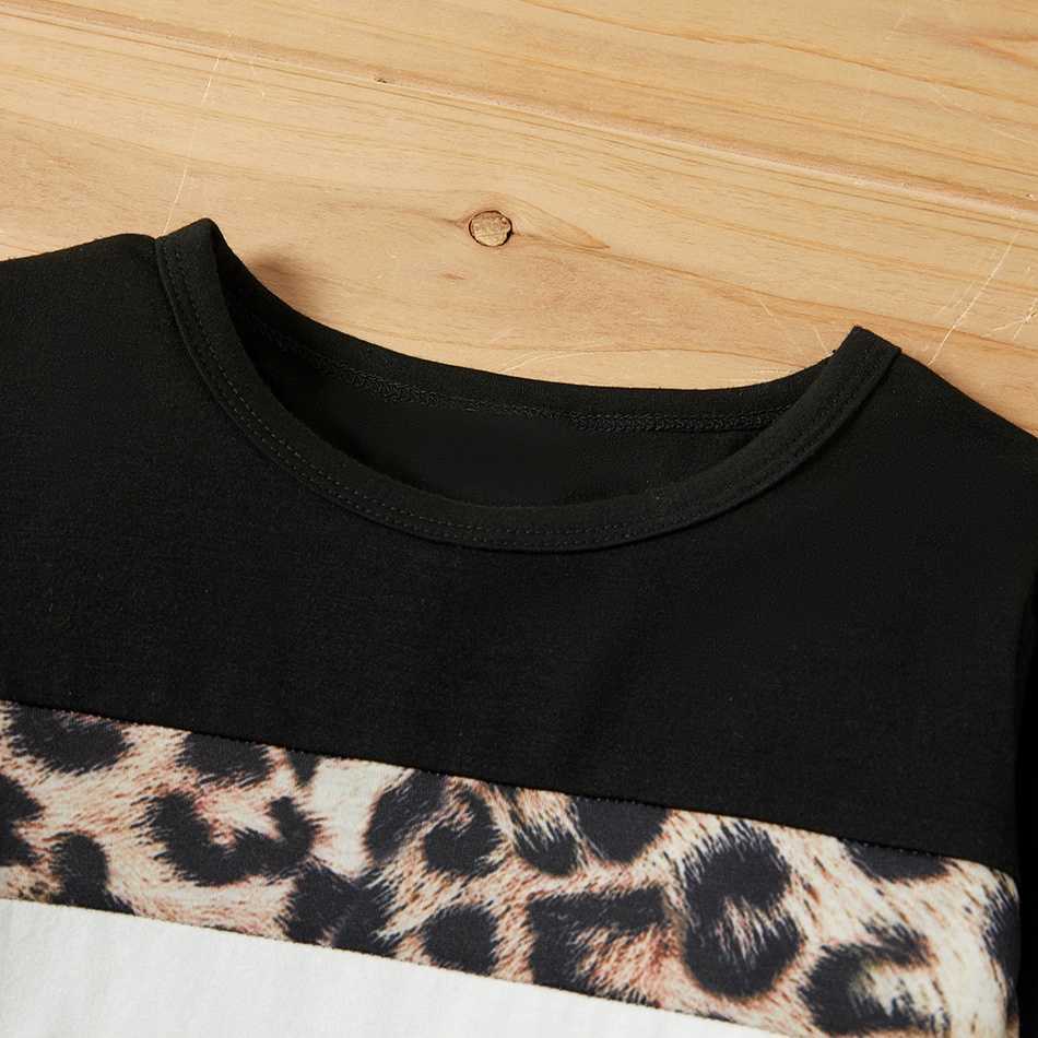 Arrival Speing and Autumn 2-piece Baby Toddler Leopard Stripe Pullover Pants Set Children Clothing 210528