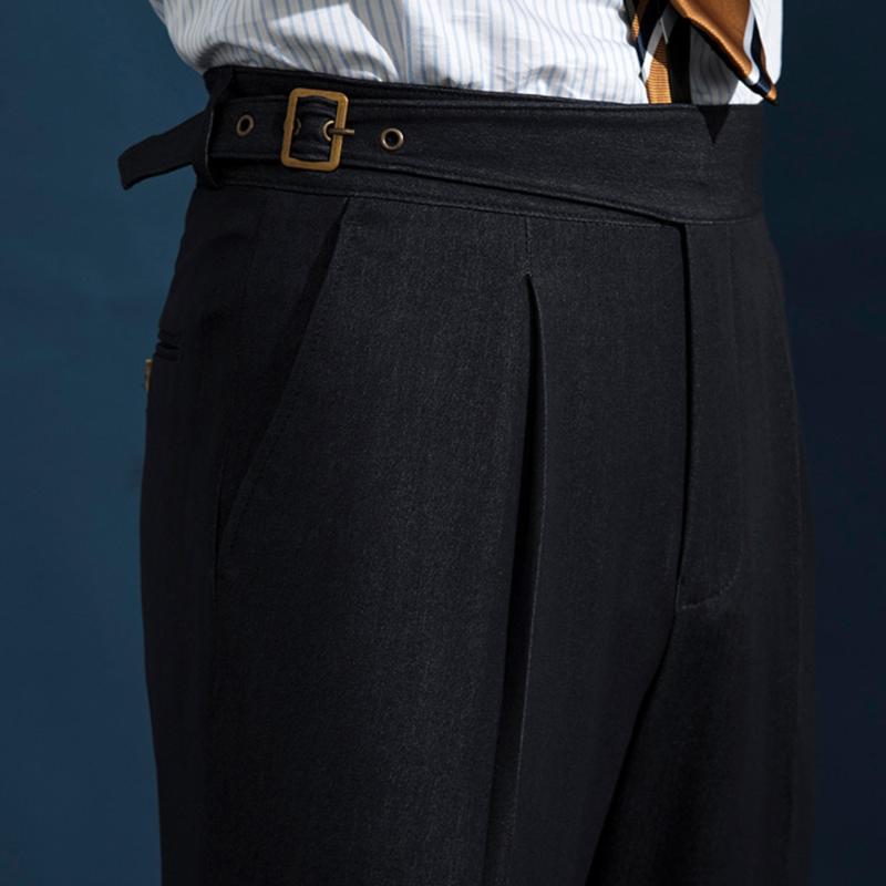 Men's Suits & Blazers Black British Men Dress Pant High Waist Straight Fall Business Versatile Belt Trousers Gentleman Paris Button
Men's Suits & Blazers Black British Men Dress Pant High Waist Straight Fall Business Versatile Belt Trousers Gentleman Paris Button