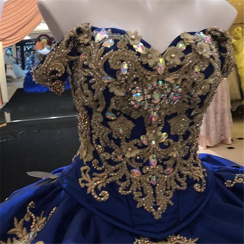 Royal Blue Quinceanera Dresses Cascading Ruffles Embroidery Beaded Tiered Satin Sweetheart Necke Sweet Princess Ball Gown Vestido 6660305