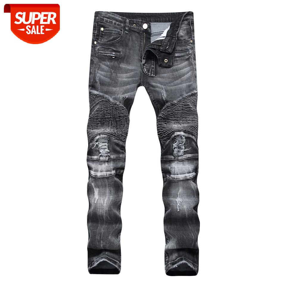 Denim Ripped Hole Men'S Bike Moto Jeans Stretch Straight OverSize 28-38 40 42 2021 Spring Sutumn Winter HIP HOP Punk Streetwear #C21q, Black
Denim Ripped Hole Men'S Bike Moto Jeans Stretch Straight OverSize 28-38 40 42 2021 Spring Sutumn Winter HIP HOP Punk Streetwear #C21q, Black