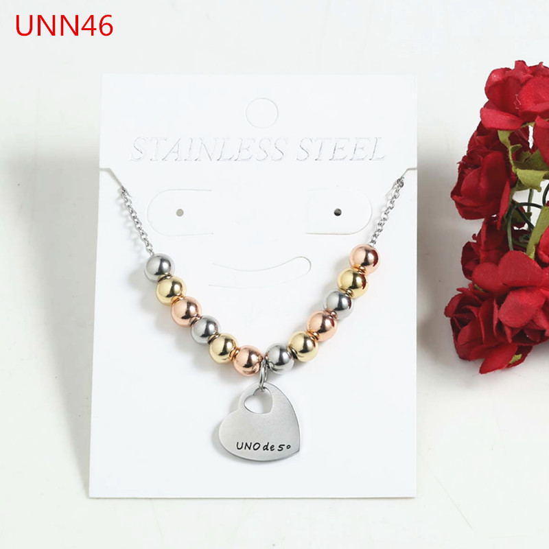 Fashion Women Men Silver Color Gold Stainless Steel Hollow Lover Heart Lock Key UNO de50 Bead Chian Pendant Neckalce Jewelry
Fashion Women Men Silver Color Gold Stainless Steel Hollow Lover Heart Lock Key UNO de50 Bead Chian Pendant Neckalce Jewelry