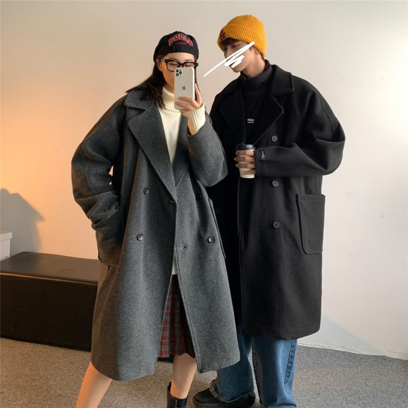 2021 New Winter Thicke Long Men's Fashion Retro Casual Couple Oversize Men Loose Korean Woolen Coat Mens Overcoat 0omc, Black
2021 New Winter Thicke Long Men's Fashion Retro Casual Couple Oversize Men Loose Korean Woolen Coat Mens Overcoat 0omc, Black
