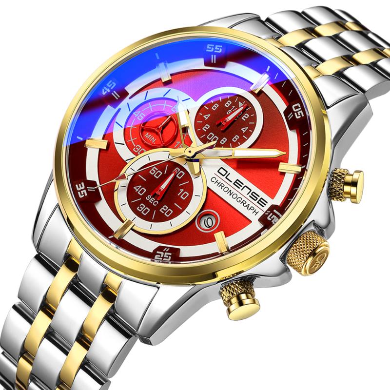 Wristwatches OLENSE 2022 Luxury Quartz Watch Men's Multi-function Stainless Steel Sports Wrist Men Six-pin Fashion Waterproof, Pol9003m red
Wristwatches OLENSE 2022 Luxury Quartz Watch Men's Multi-function Stainless Steel Sports Wrist Men Six-pin Fashion Waterproof, Pol9003m red