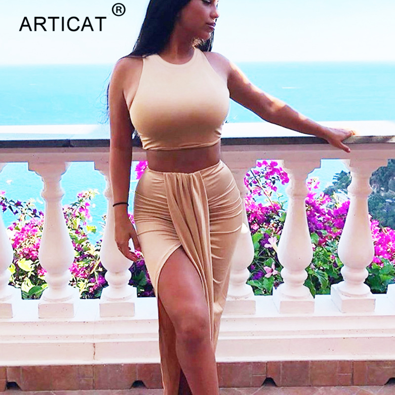 bodycon o neck ruched two piece set women solid sleeveless crop long skirt autumn ladies elegant casual beach dresshigh quality, Black;gray
bodycon o neck ruched two piece set women solid sleeveless crop long skirt autumn ladies elegant casual beach dresshigh quality, Black;gray