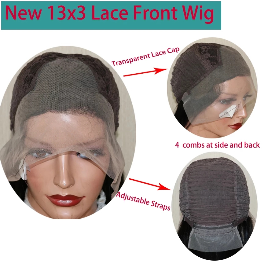 Short Bob style 13*4 brazilian full Lace Front Wig 150% Straight synthetic Wigs Pre Plucked With Baby Hair