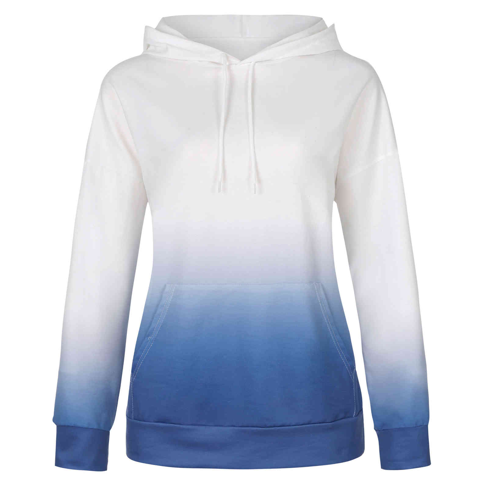 autumn and winter women's loose tie dye printed hooded long sleeve sweater 23, Blue;black
autumn and winter women's loose tie dye printed hooded long sleeve sweater 23, Blue;black