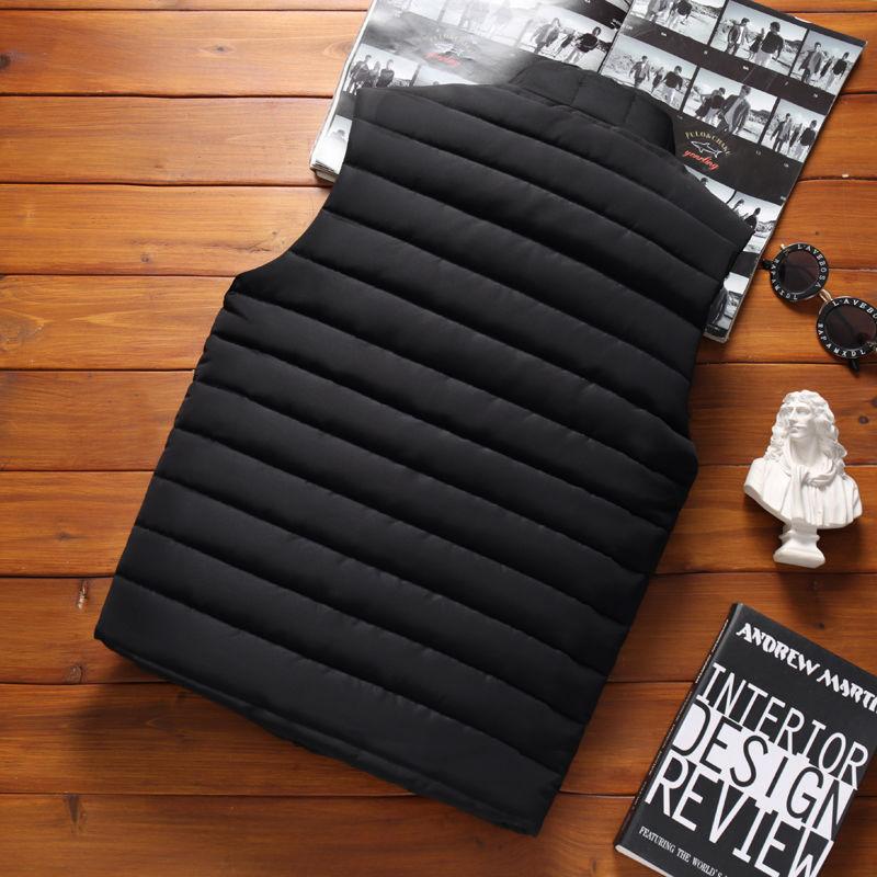 Men's Vests Thicken Winter Custom Print Vest Men Zipper Pocket Bodywarmer Male Chalecos Para Hombre Sleeveless Hooded Waistcoat Coats Jacket