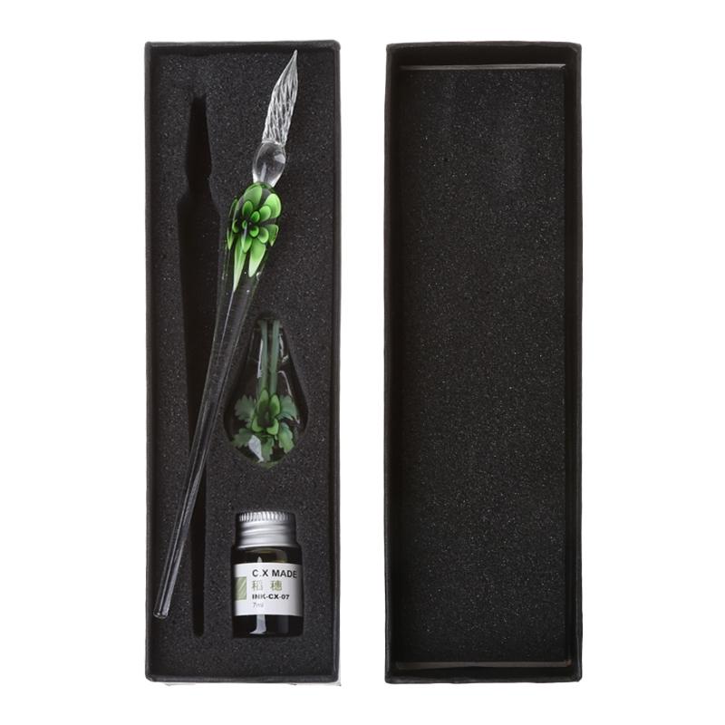 Vintage Handmade Art Elegant Crystal Floral Glass Dip Pen Sign Ink Pens Gift M5TE Fountain
Vintage Handmade Art Elegant Crystal Floral Glass Dip Pen Sign Ink Pens Gift M5TE Fountain
