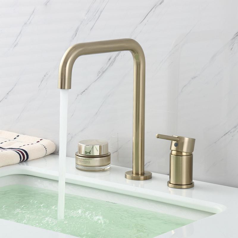 Bathroom Sink Faucets Faucet Basin Mixer Gold Brushed Brass Single Handle Two Hole & Cold Water Taps Wash
Bathroom Sink Faucets Faucet Basin Mixer Gold Brushed Brass Single Handle Two Hole & Cold Water Taps Wash