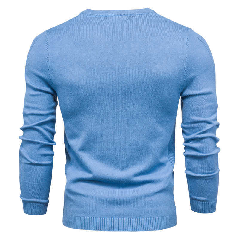 5XL Men 2020 Autumn New Casual Solid Thick wool Cotton Sweater Pullovers Outfit Fashion Slim Fit O-Neck pullover Y0907