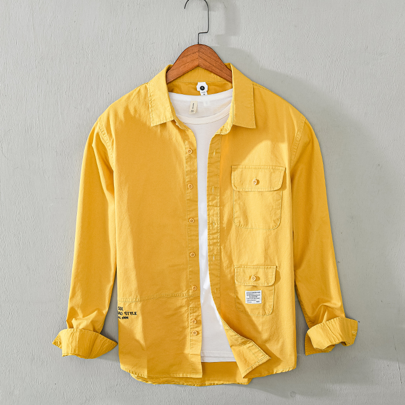 2021 100% Cotton Spring New Design Long-sleeved Shirt Brand Casual for Men Solid Comfortable Shirts Male Camisa Chemise O1yz, Yellow
2021 100% Cotton Spring New Design Long-sleeved Shirt Brand Casual for Men Solid Comfortable Shirts Male Camisa Chemise O1yz, Yellow