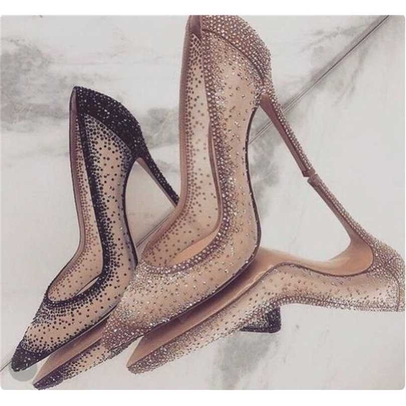 Sexy Mesh Patchwork High Heel Shoes Champagne Glittering Heels Pumps Bling Crystal Wedding Dress Bride 211029, As picture
Sexy Mesh Patchwork High Heel Shoes Champagne Glittering Heels Pumps Bling Crystal Wedding Dress Bride 211029, As picture