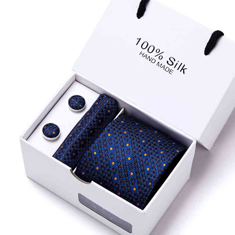 Necktie Scarf Corbata 2021 Guangzhou Men's Business 5-piece Tie Polyester Silk Cashew Flower