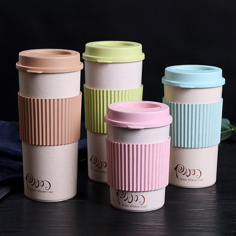 350/450/550ML Eco-Friendly Brief Wheat Fiber Straw Coffee Mugs Travel Cup With Lid Double-wall Insulation Outdoor Water Bottle wzg TL1147, Customize
350/450/550ML Eco-Friendly Brief Wheat Fiber Straw Coffee Mugs Travel Cup With Lid Double-wall Insulation Outdoor Water Bottle wzg TL1147, Customize