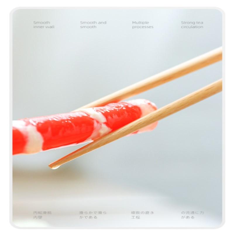 Chopsticks 5 Pairs Of Japanese-style Small Floral Wooden Heat Transfer Pointed Sushi Tableware Kitchen