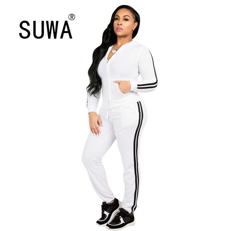Fashion Sport 2 Piece Outfits For Women Matching Lounge Wear Set Long Sleeve Zipper Jacket Coat Baggy Pants Tracksuit Streetwear 210525, Pink
Fashion Sport 2 Piece Outfits For Women Matching Lounge Wear Set Long Sleeve Zipper Jacket Coat Baggy Pants Tracksuit Streetwear 210525, Pink