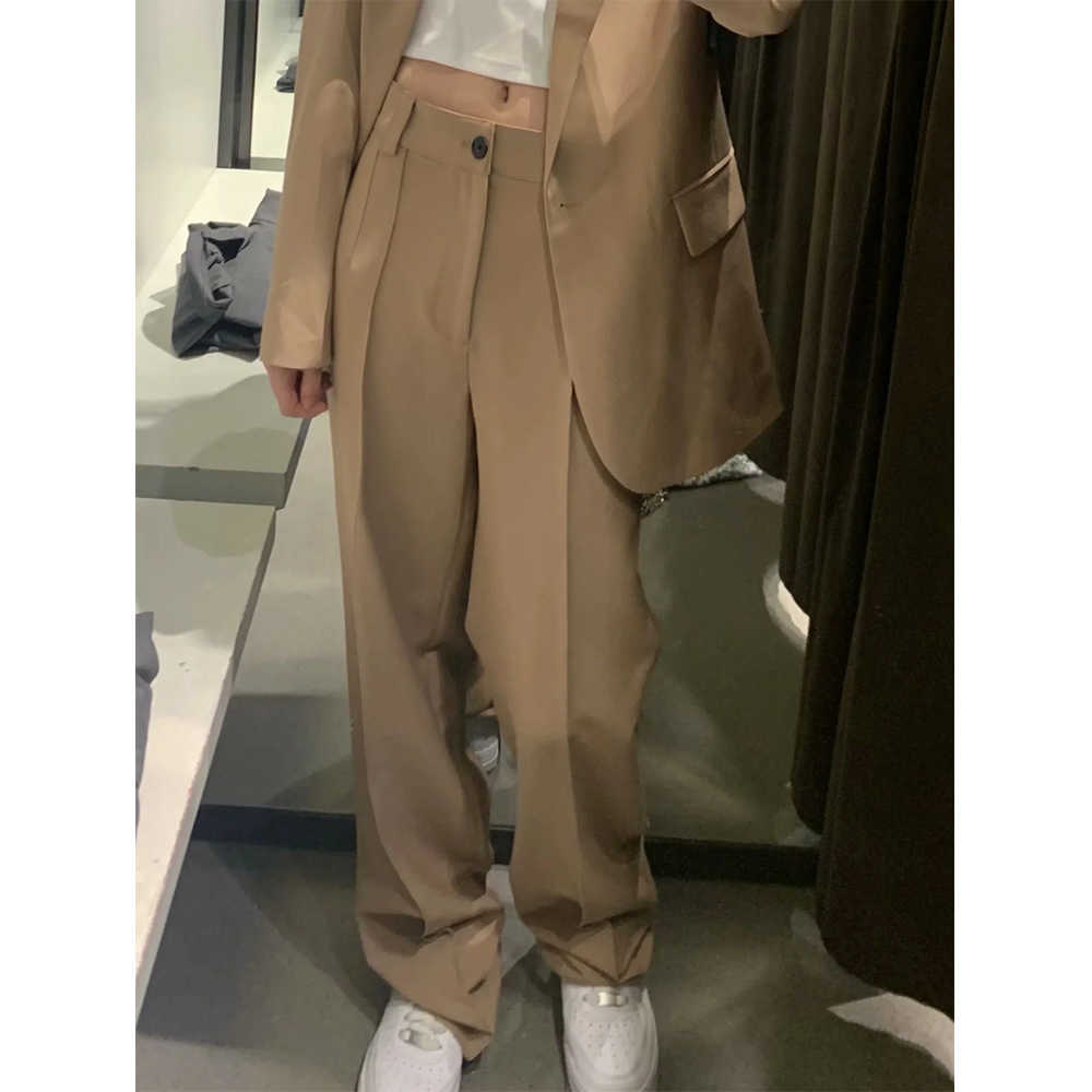 Women 2 piece set suit Blazer and Trousers Elegant High Fashion Chic Lady Woman blazer Outfits 210709