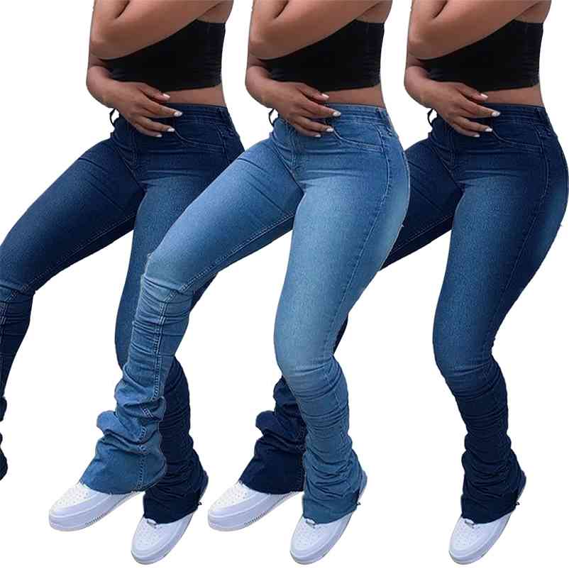 Spring Autumn Bell Bottom Mom Jeans Casual Light Blue Mid Waist Skinny Stacked Femme Fashion SkInny 90s Denim flared Pants 210629, Dark blue
Spring Autumn Bell Bottom Mom Jeans Casual Light Blue Mid Waist Skinny Stacked Femme Fashion SkInny 90s Denim flared Pants 210629, Dark blue