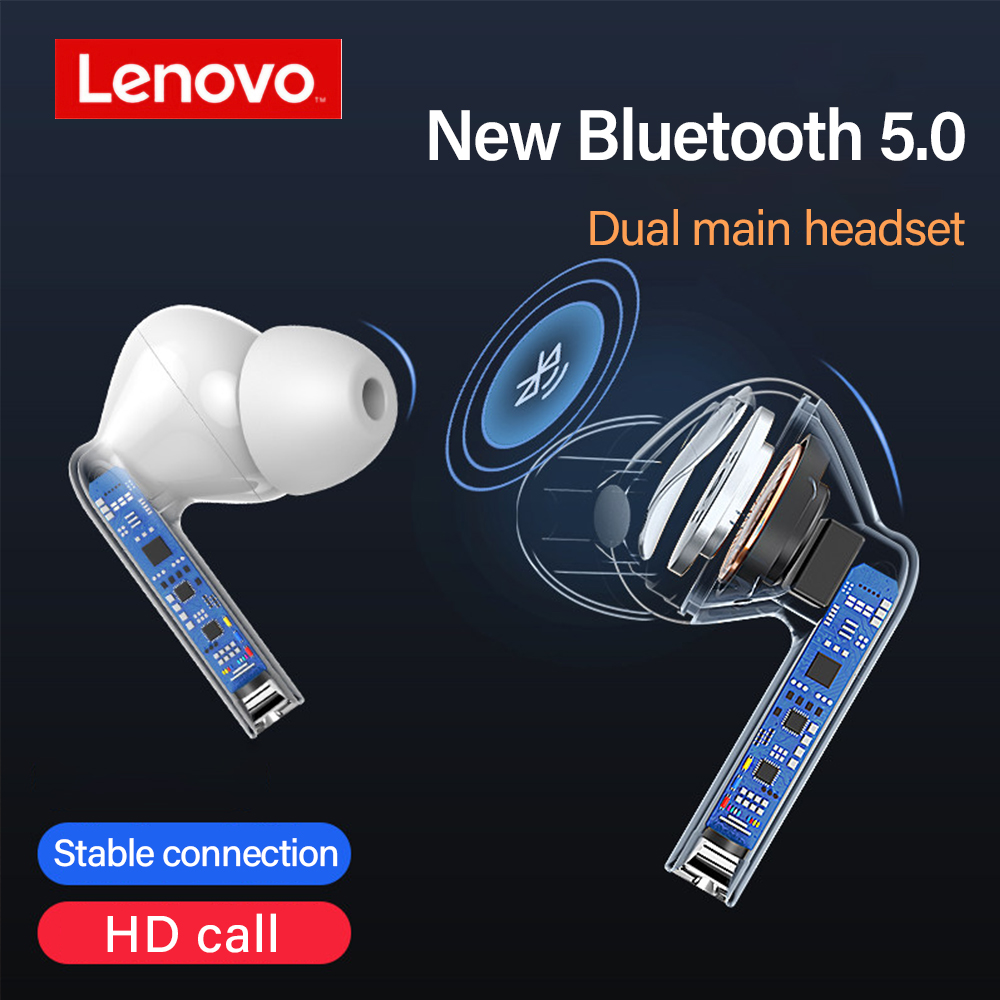 Lenovo XT90 TWS bluetooth 5.0 Earphone Low Latency HiFi Bass Waterproof Gaming Headphones with Noise Cancelling Mic Type-C Charging(The logistics pric