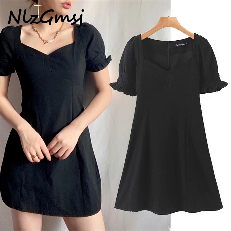 Dres Fashion Elegant Black Mini France Slim Short Sleeve Vestido Vintage Summer 210628, As picture
Dres Fashion Elegant Black Mini France Slim Short Sleeve Vestido Vintage Summer 210628, As picture