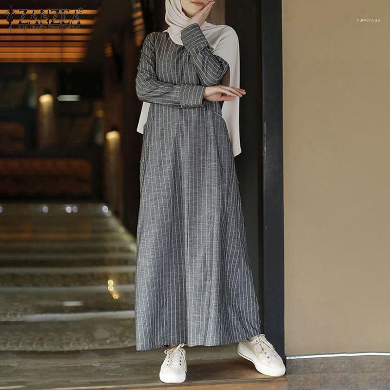 Casual Dresses Women Muslim Maxi Abaya Dress Loose Nidha Long Sleeves Striped Dubai Turkey Islam Clothes Robe Modest Gown Elegance Vestido, White
Casual Dresses Women Muslim Maxi Abaya Dress Loose Nidha Long Sleeves Striped Dubai Turkey Islam Clothes Robe Modest Gown Elegance Vestido, White