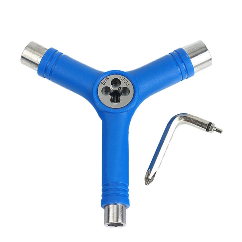 Skateboard Repair Y Shape Tool Portable Multifunctional Accessory with L Type Wrench PUZ777, Light blue
Skateboard Repair Y Shape Tool Portable Multifunctional Accessory with L Type Wrench PUZ777, Light blue