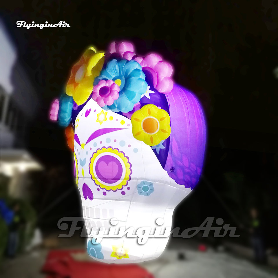 Customized Inflatable Ghostface Scream With Led Light Air Blown Review Giant Clown Face Blow Up halloween decorations