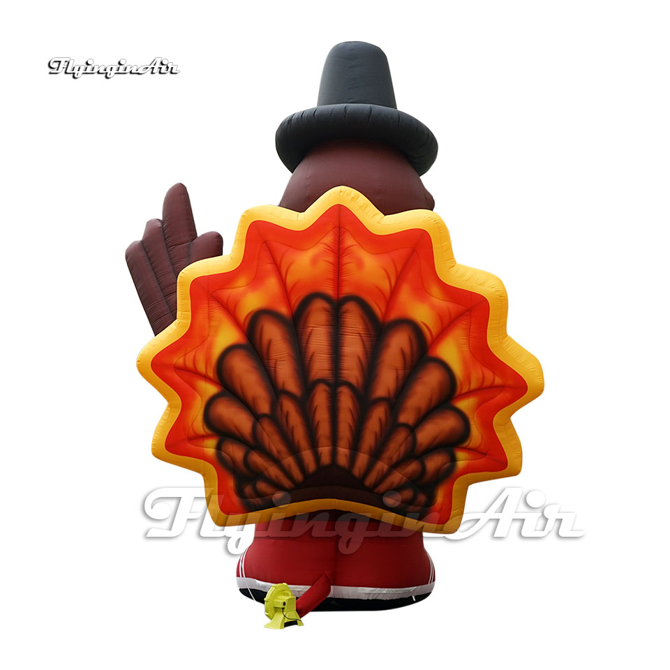 Outdoor Thanksgiving Day Decorations Red Advertising Inflatable Turkey Balloon 6m Cartoon Animal Model Air Blown Chicken For Park And Shopping Center