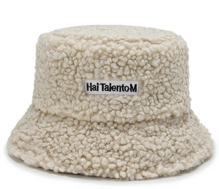 Women's fisherman hat autumn and winter fashion lamb wool leisure Plush basin hat GC