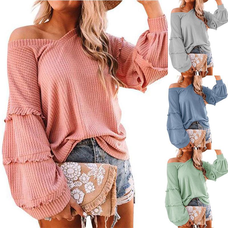 Women's Sweaters 2022 Autumn And Winter Pullover Sweater For Women Casual Loose V-Neck Long Sleeve Ruffle Sweet Jumper Korean Knit Shirts, White;black
Women's Sweaters 2022 Autumn And Winter Pullover Sweater For Women Casual Loose V-Neck Long Sleeve Ruffle Sweet Jumper Korean Knit Shirts, White;black